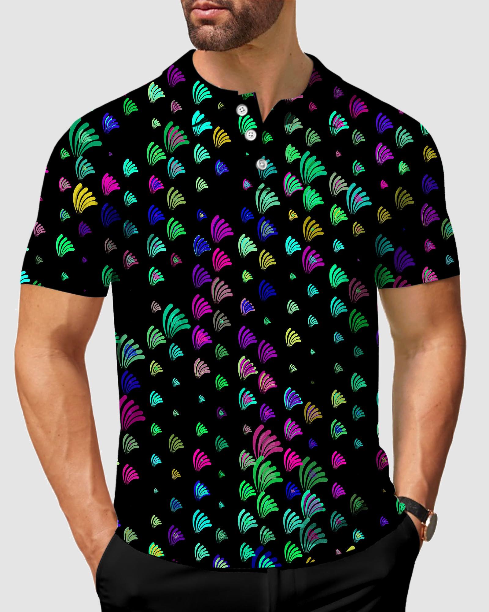 Gradient color Men's golf polo