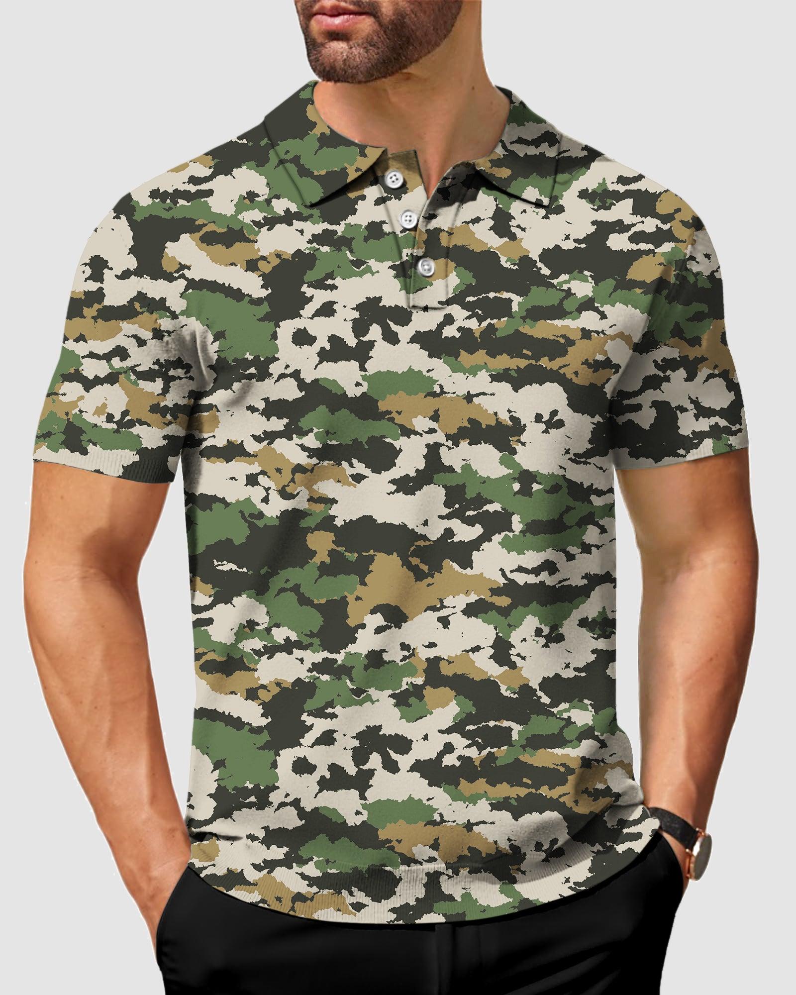 Men's golf camouflage polo