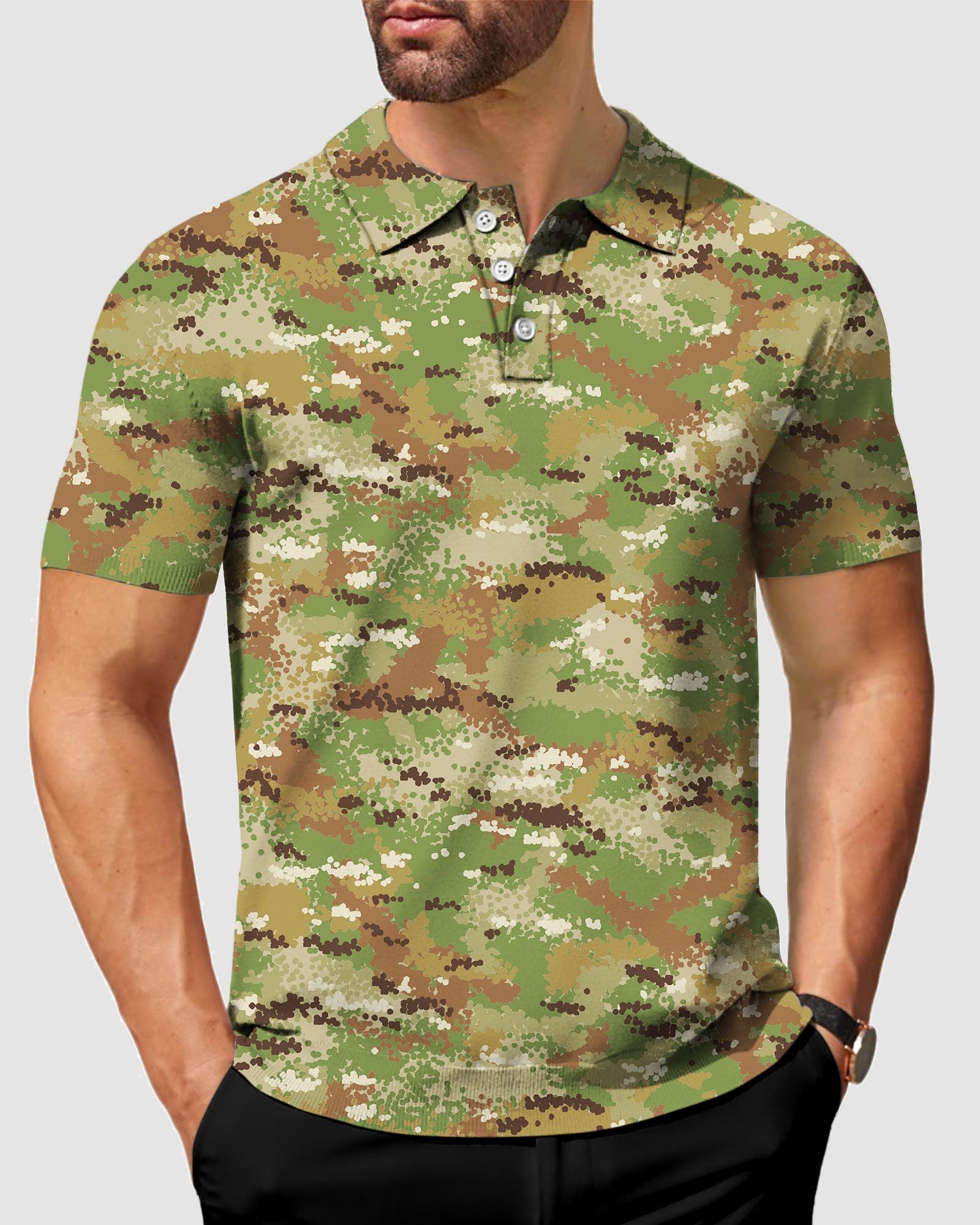 Men's golf camouflage polo