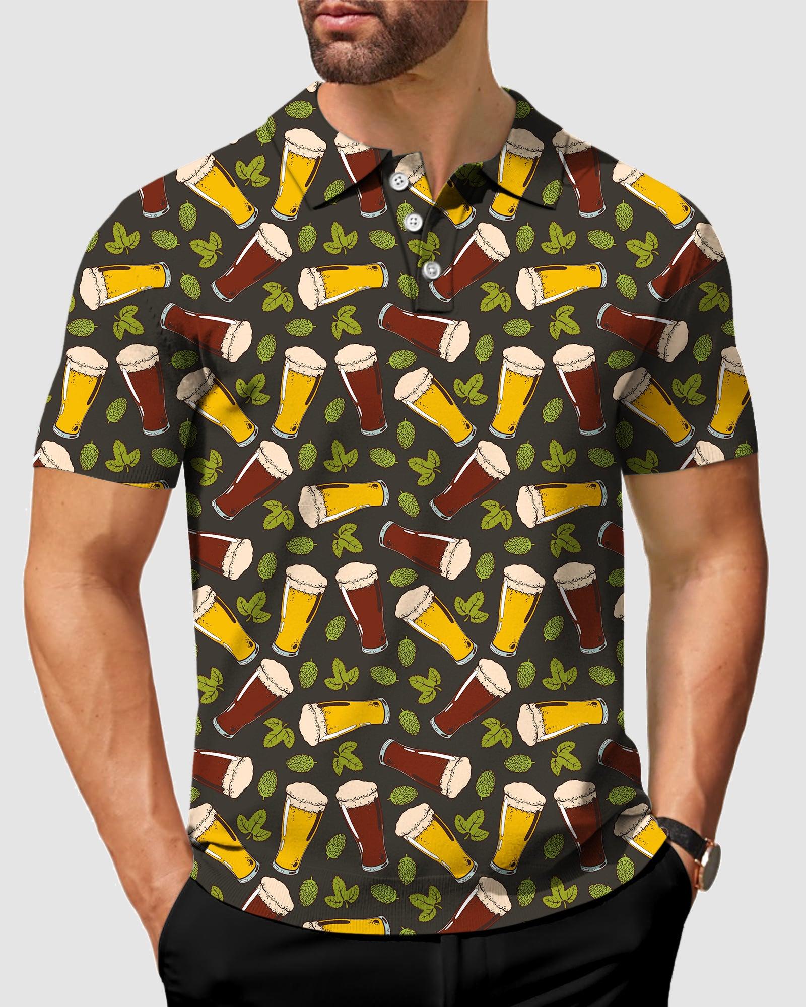 Men's golf beer polo