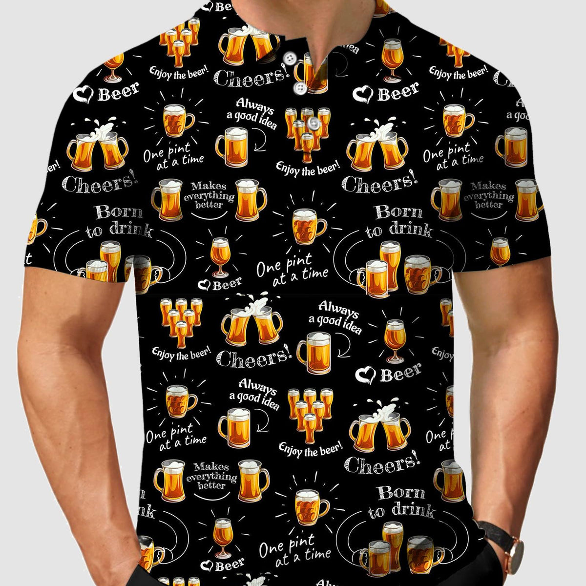 Uomo Maglietta Mai Rinunciare Alla Birra - Never Give Up On Beer - T Uomo Maglietta Mai Rinunciare Alla Birra - Never Give Up On Beer - T