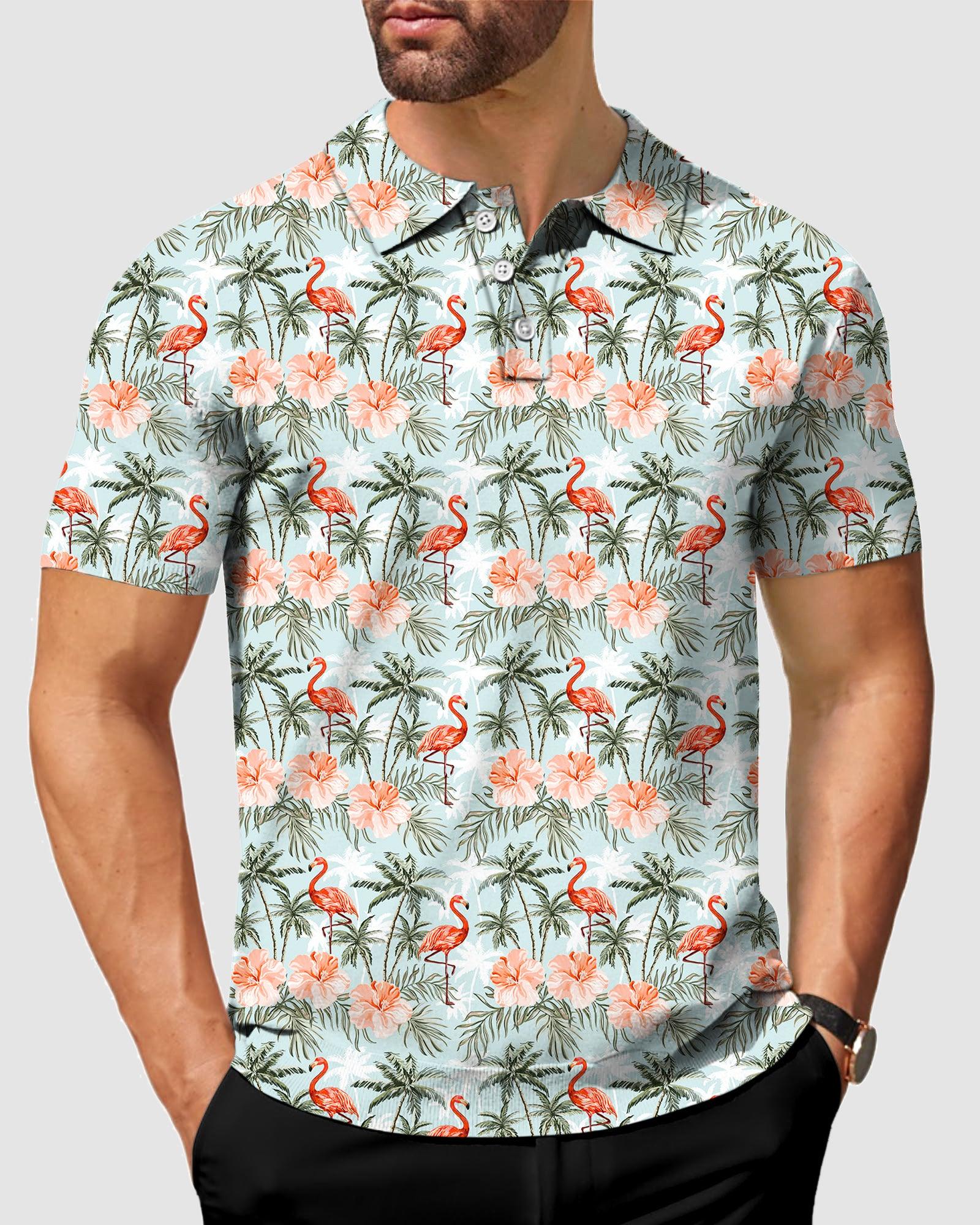 Men's golf Coconut tree polo