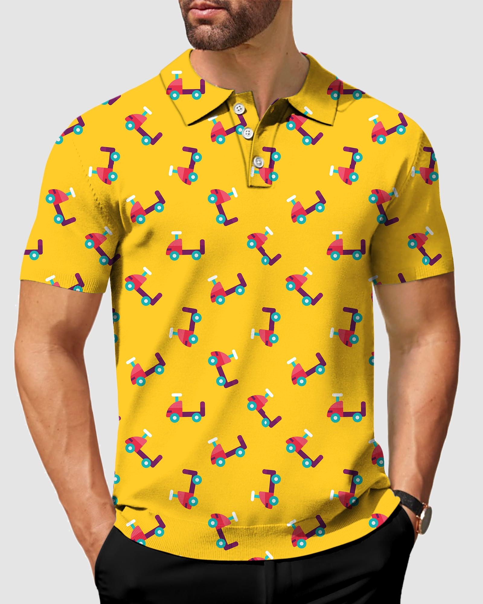 Helicopter-Men's golf polo