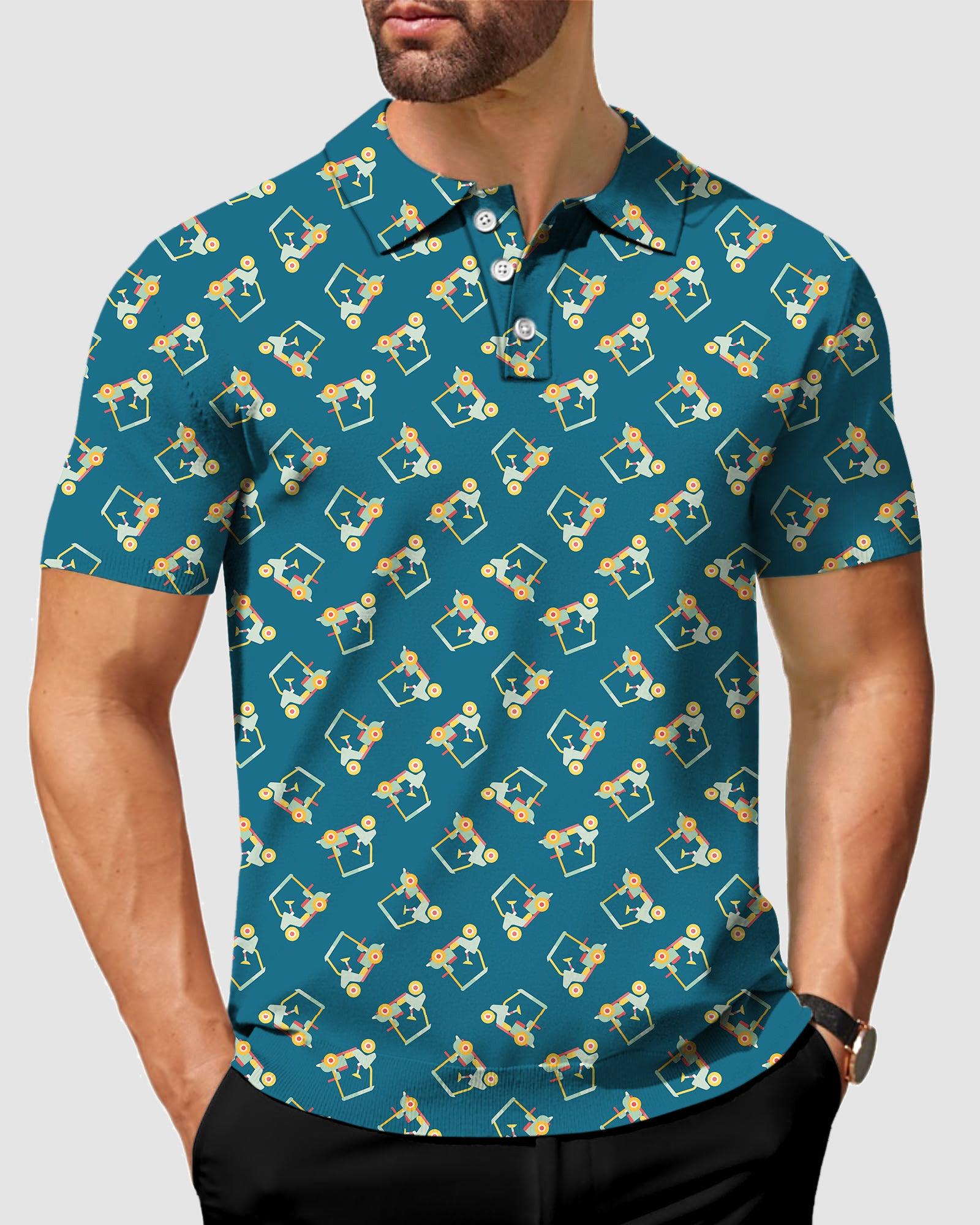 Golf Cart-Men's golf polo