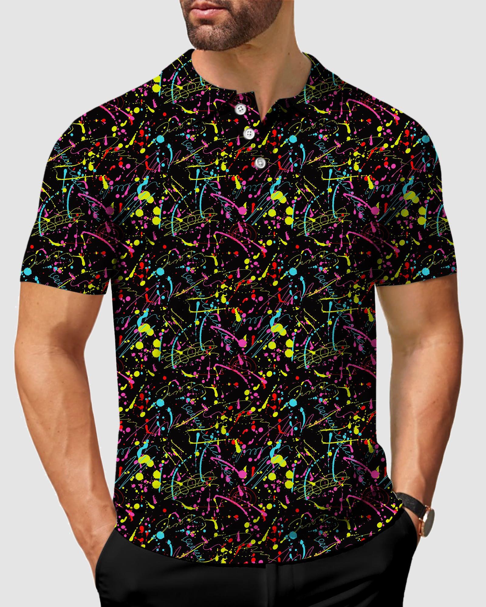 Men's Color printing golf polo