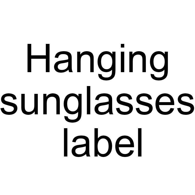 Hanging sunglasses label2