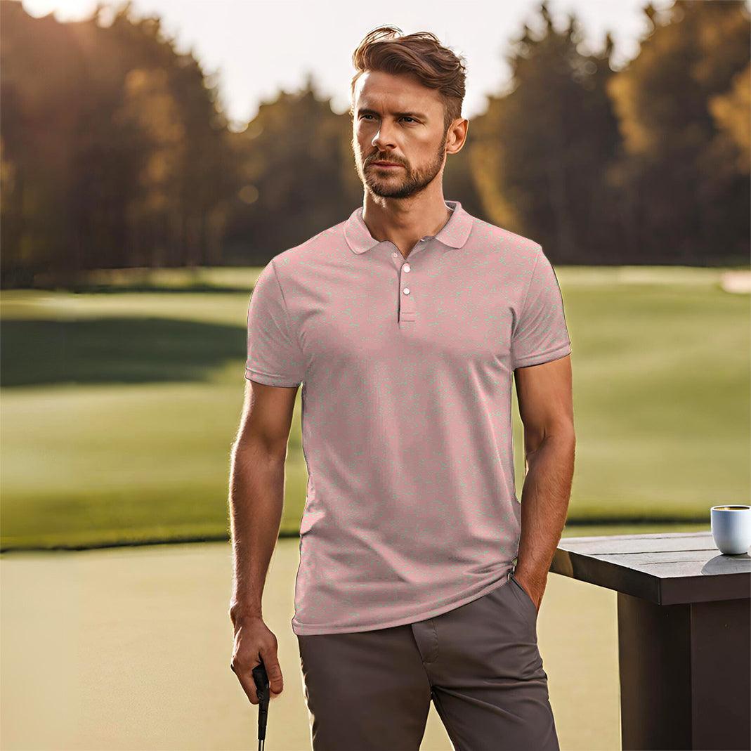 Men's Pastel Pink Fusion golf polo