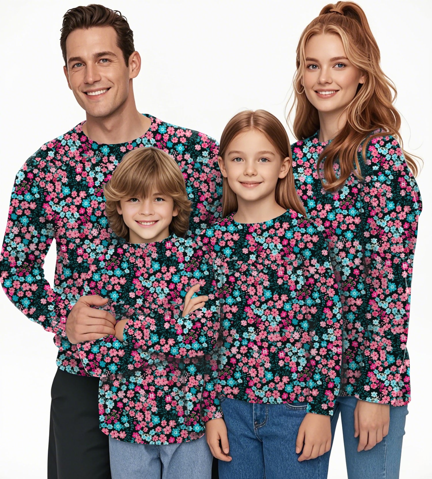 Candy Blossoms Crewneck Pullover Ugly Sweater Men Women boy girl family