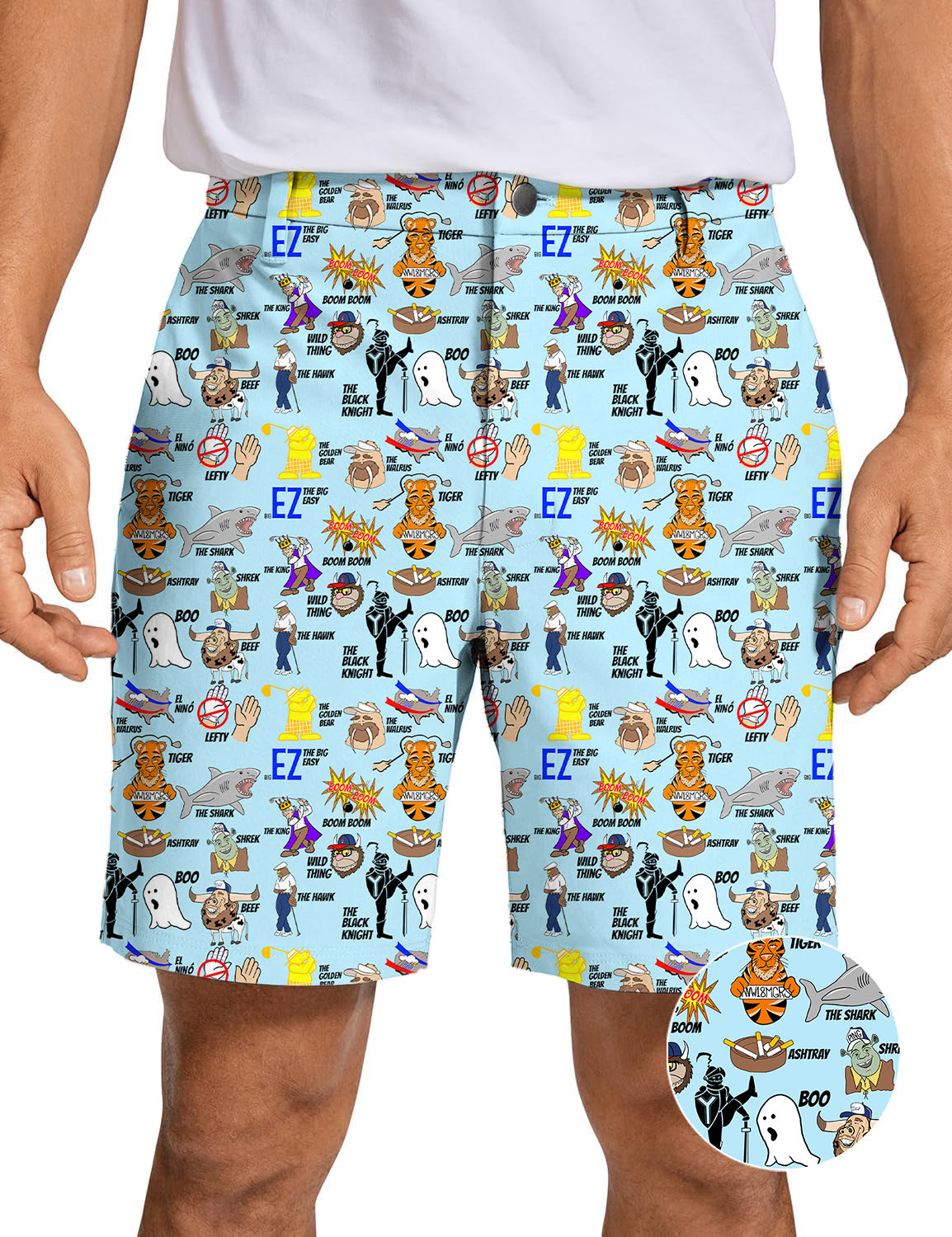 Men's Professional Nicknames Big EZ Golf Shorts