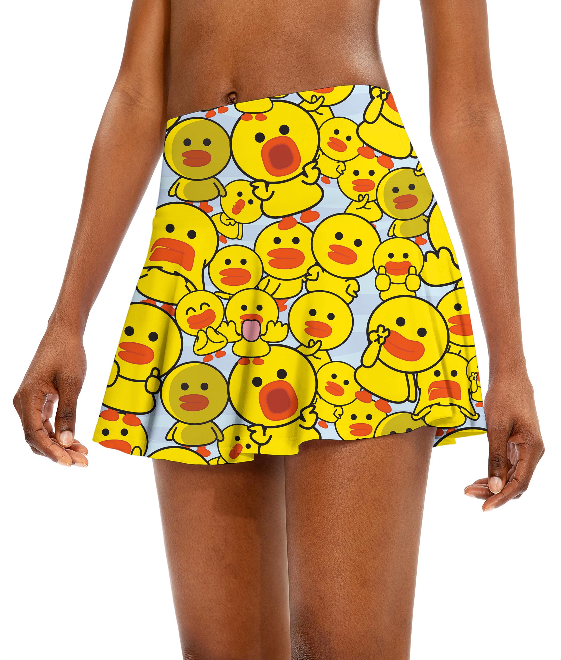 Yellow duck Women's Athletic Golf Skorts Flared Skirts