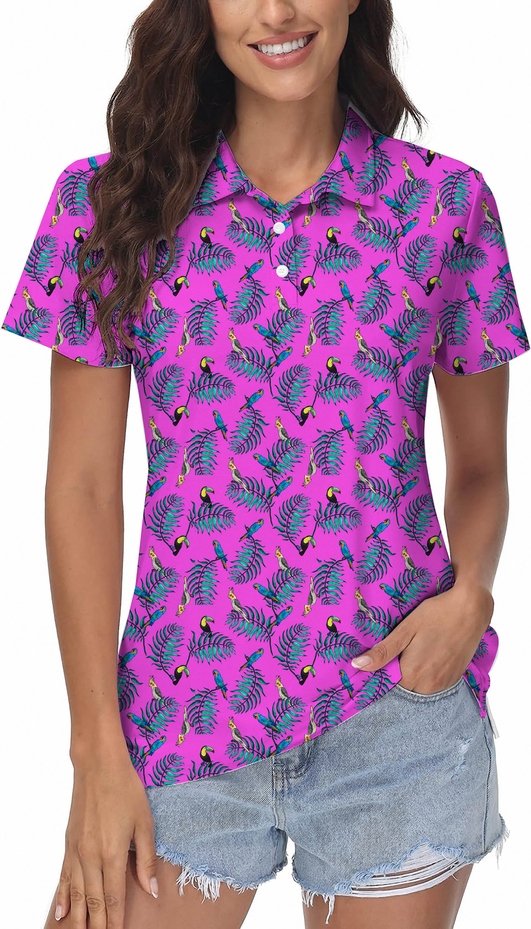 Tropical Oasis Women's Golf Polo