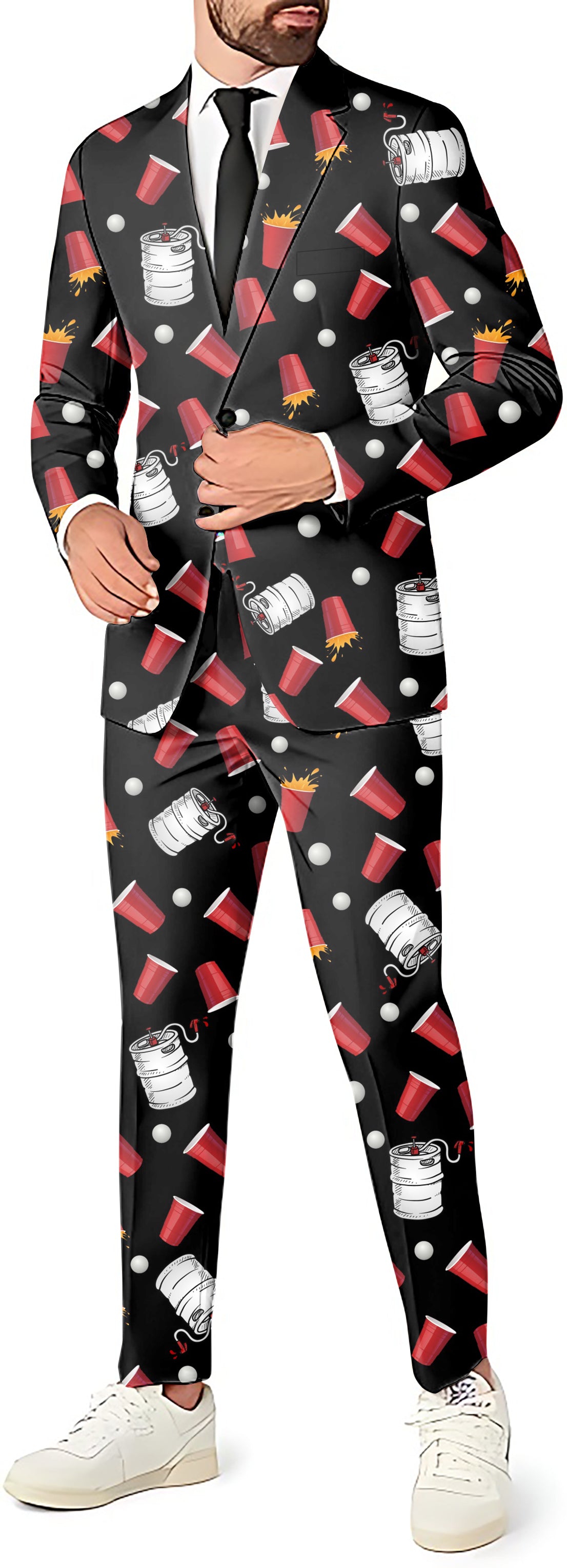 Kegs & Cups Men's Party Costumes-Theme Party 2 or 3pcs Suit set-Blazer Pants & Vest