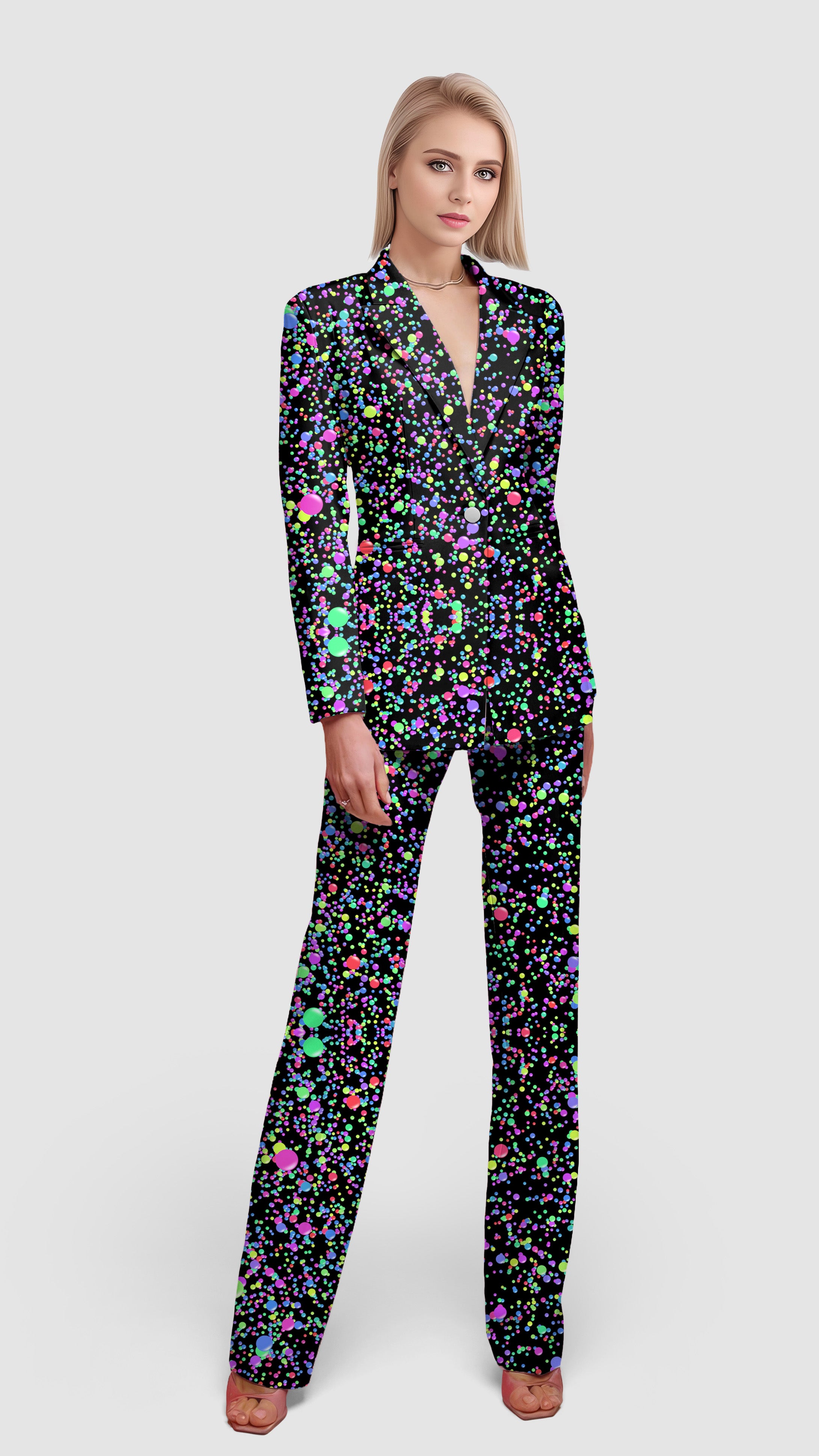Galaxies-Women's Blazer Casual Work Office Blazer Suit set