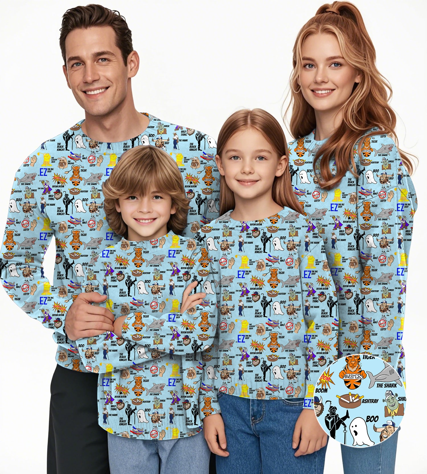 Professional Nicknames Big EZ Crewneck Pullover Ugly Sweater Men Women boy girl family