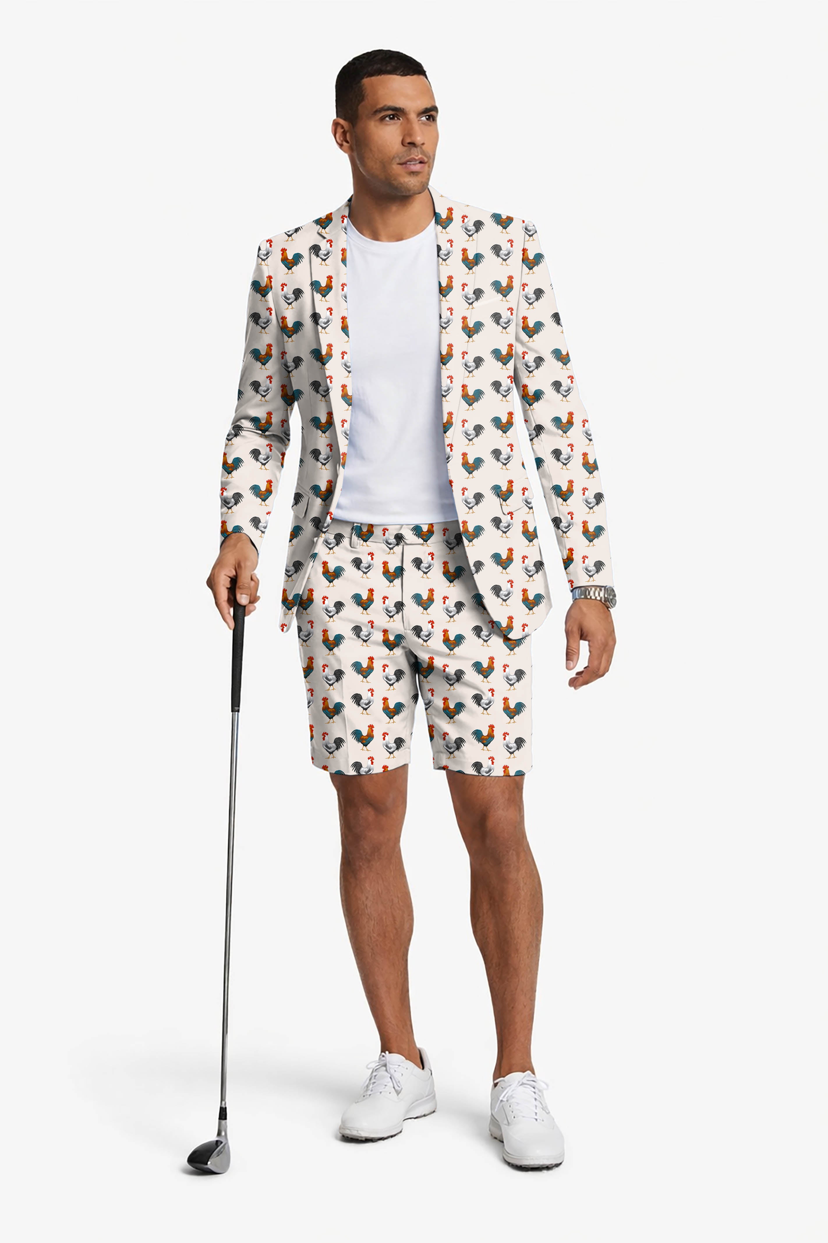 Mr Cocky Men's Party Costumes-Theme Party 2pcs Suit set-Blazer Shorts