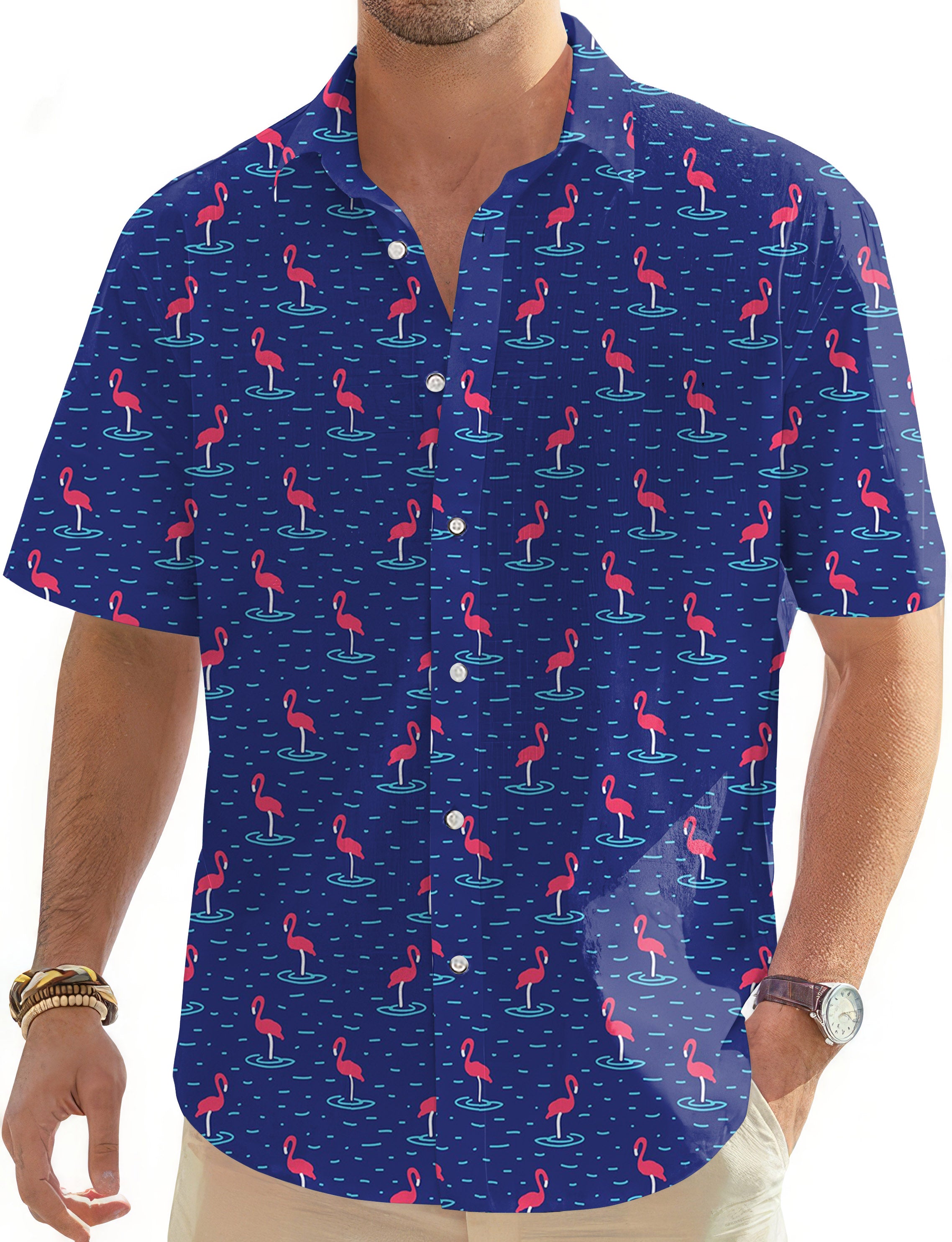 Mingo Lake-Men's Golf Hawaiian Shirts Button Down Shirt