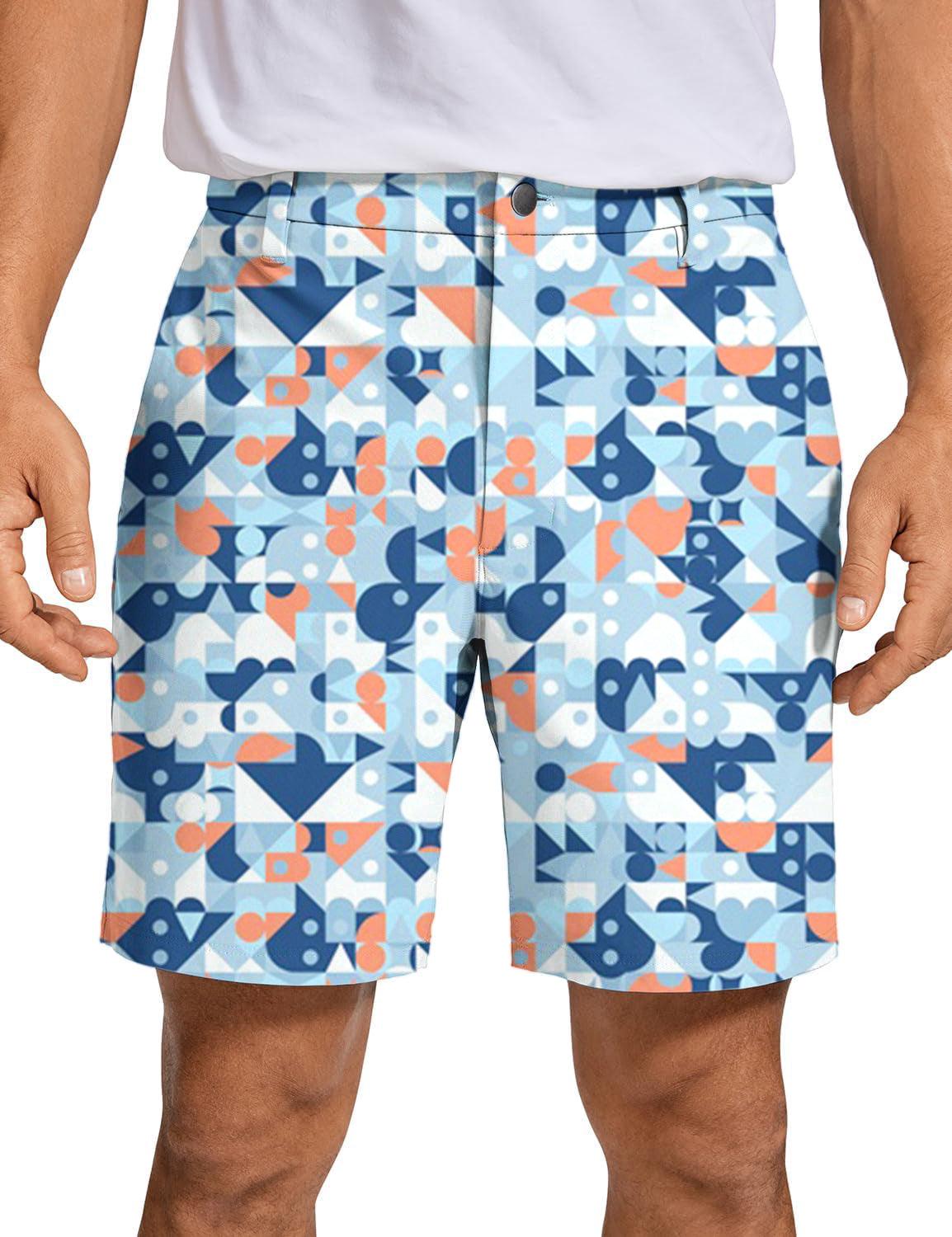 Men Geometric seamless Golf Shorts