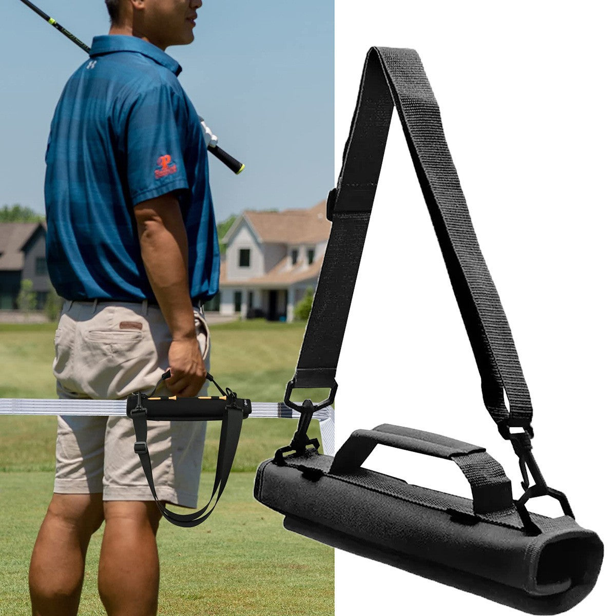 Golf Practice Carry Bag Lightweight Portable Golf Club Pouch Mini Sunday Golf Bag for Driving Range