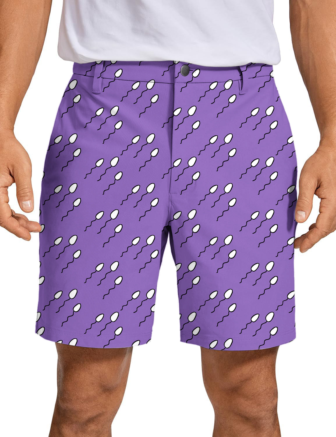 Men's Abstract Sperm Lines Golf Shorts