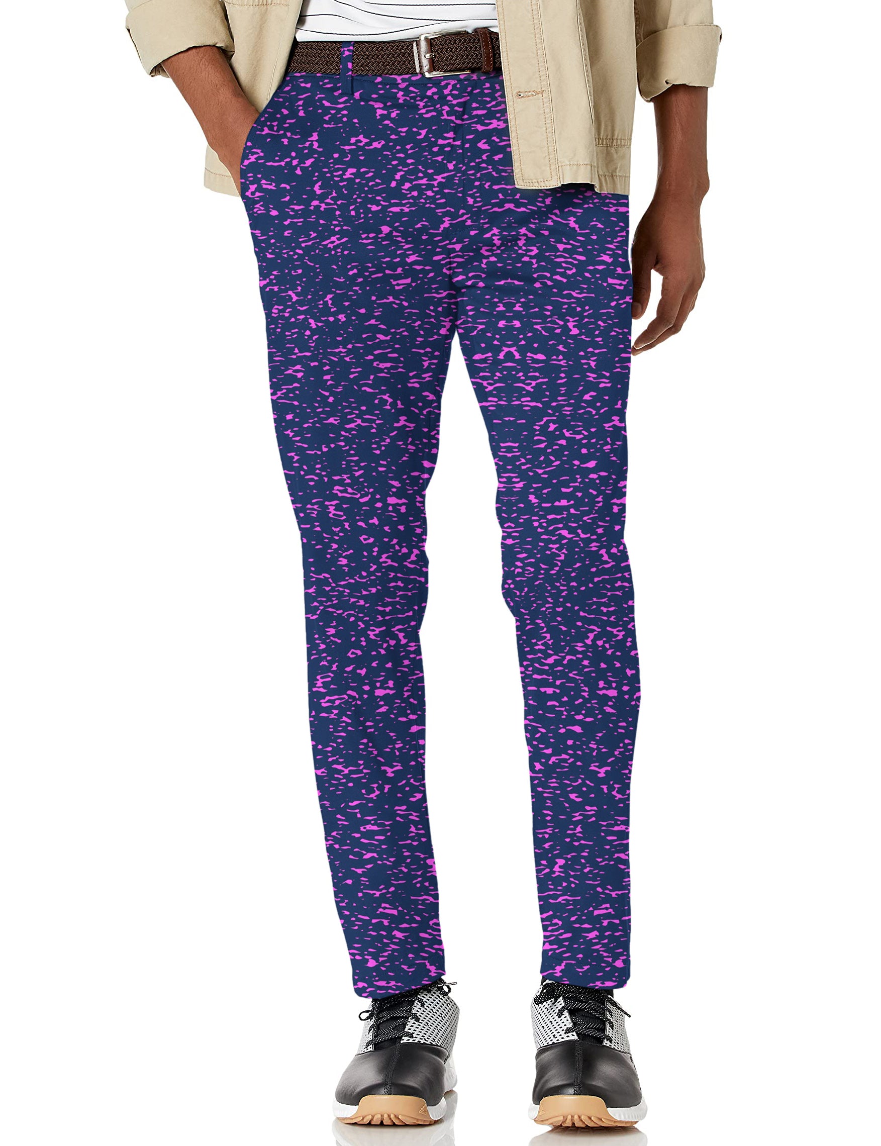 Men's Purple spots Stretch Golf Pants