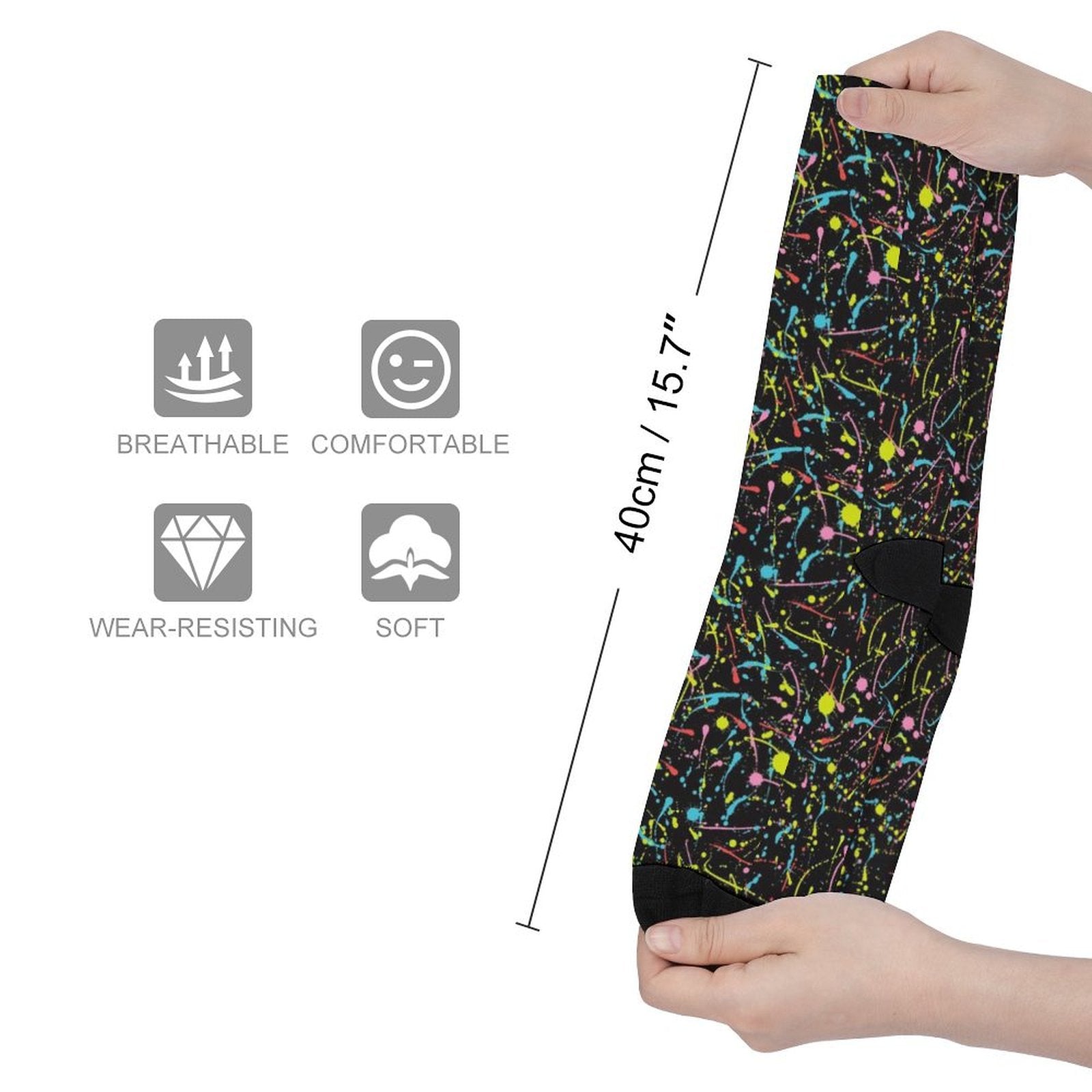 PAINT SPLATTER Prined socks Gifts for Men Women