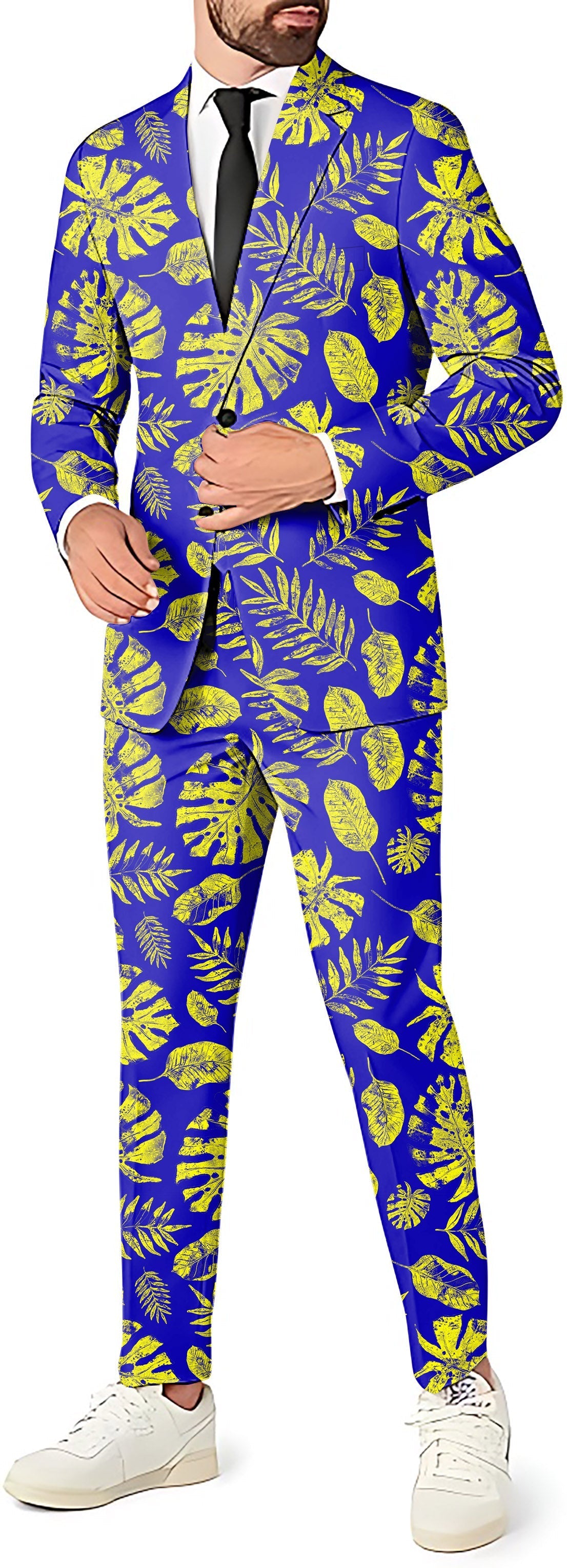 Tropical plants Men's Party Costumes-Theme Party 2 or 3pcs Suit set-Blazer Pants & Vest
