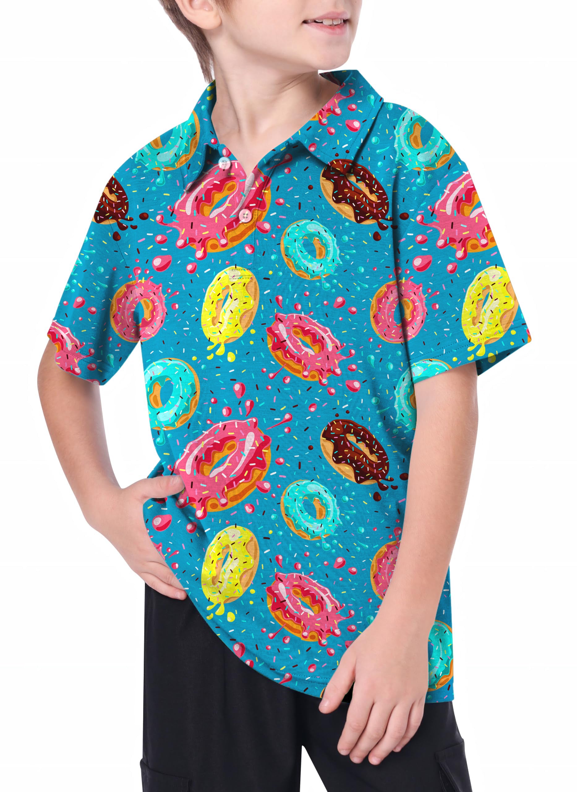 Youth Donut macarosn Golf Polo