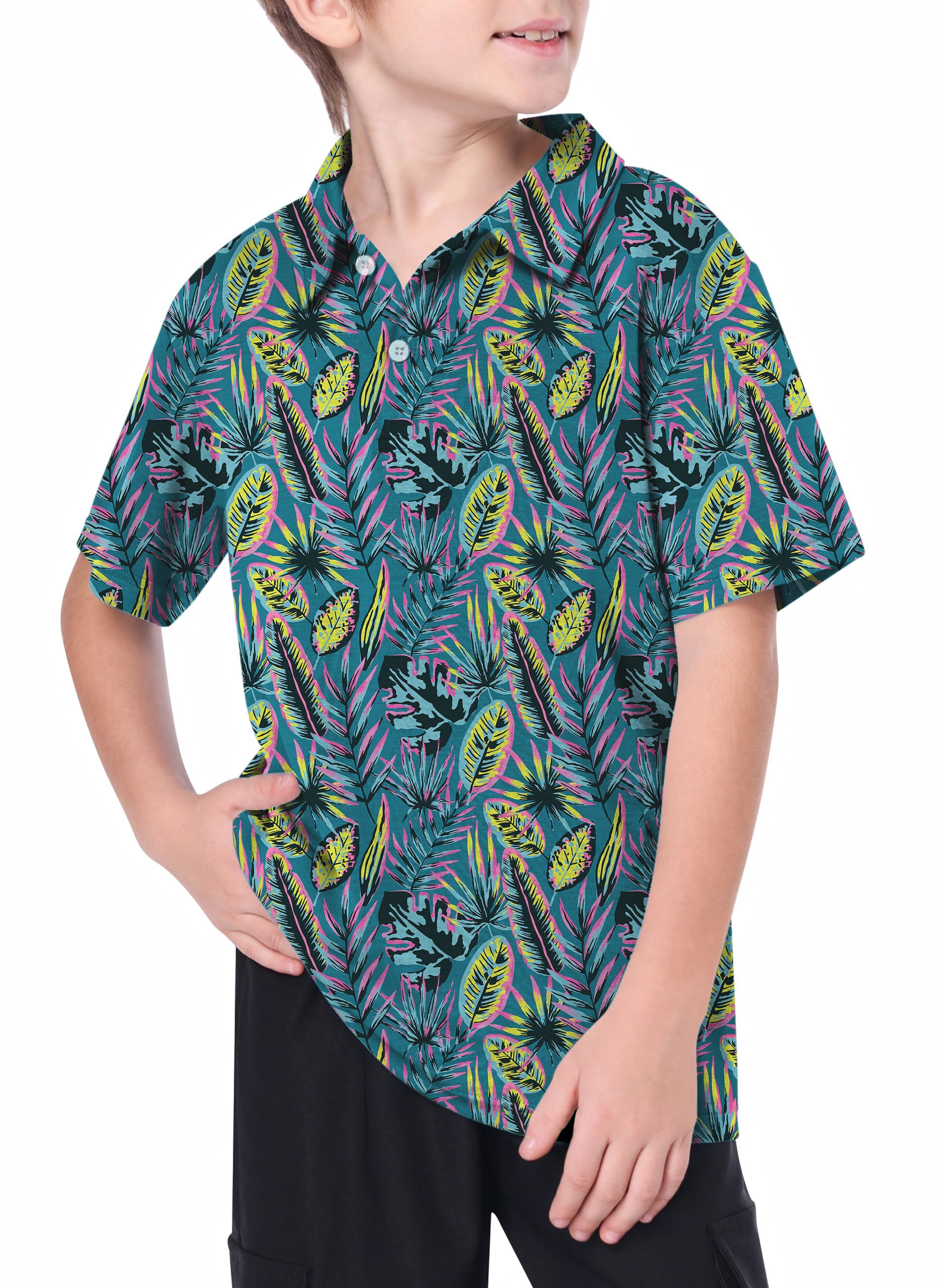 Youth Modern Tropic Golf Polo