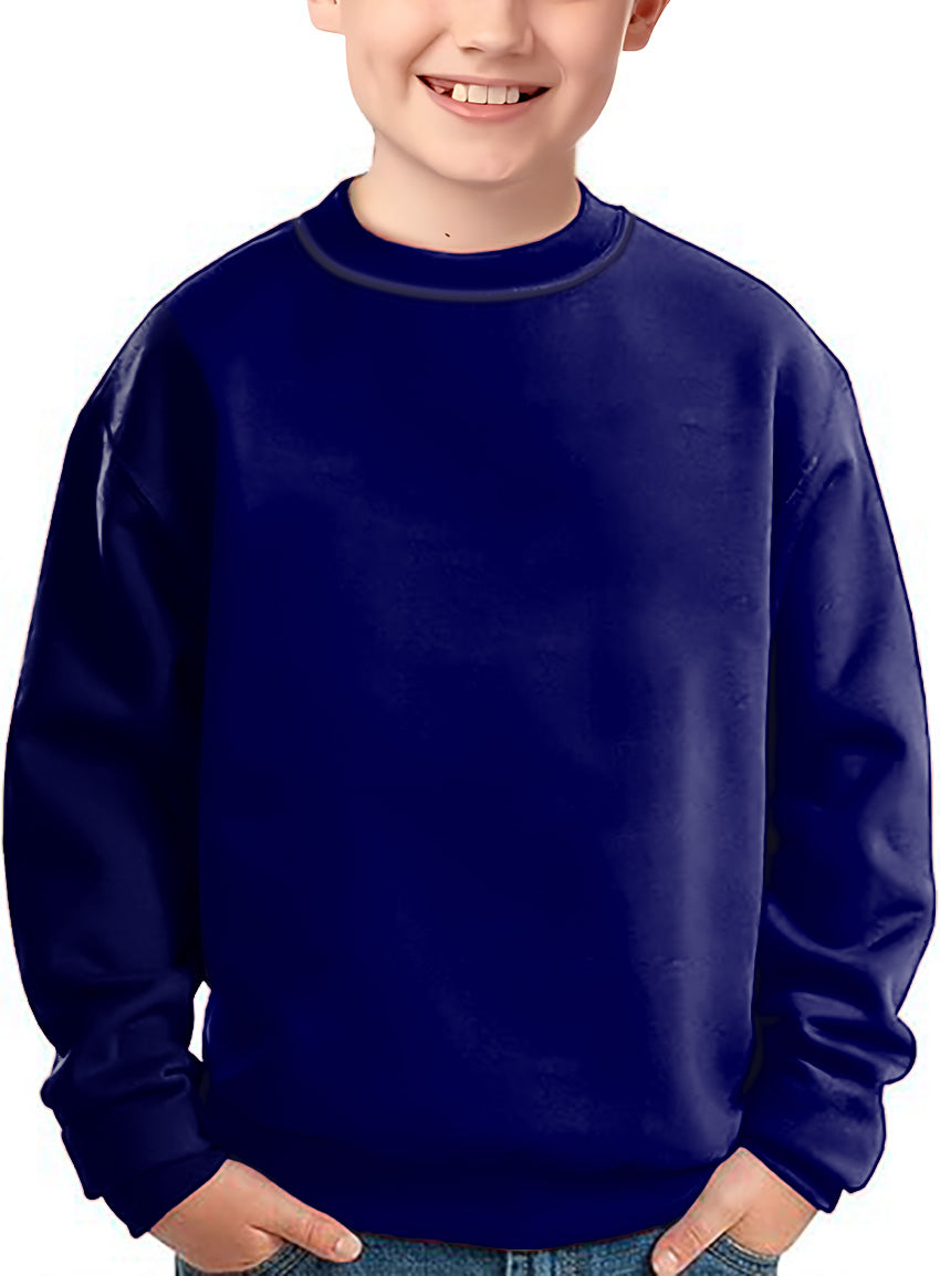 pure navy Crewneck Pullover Kids Ugly Sweater