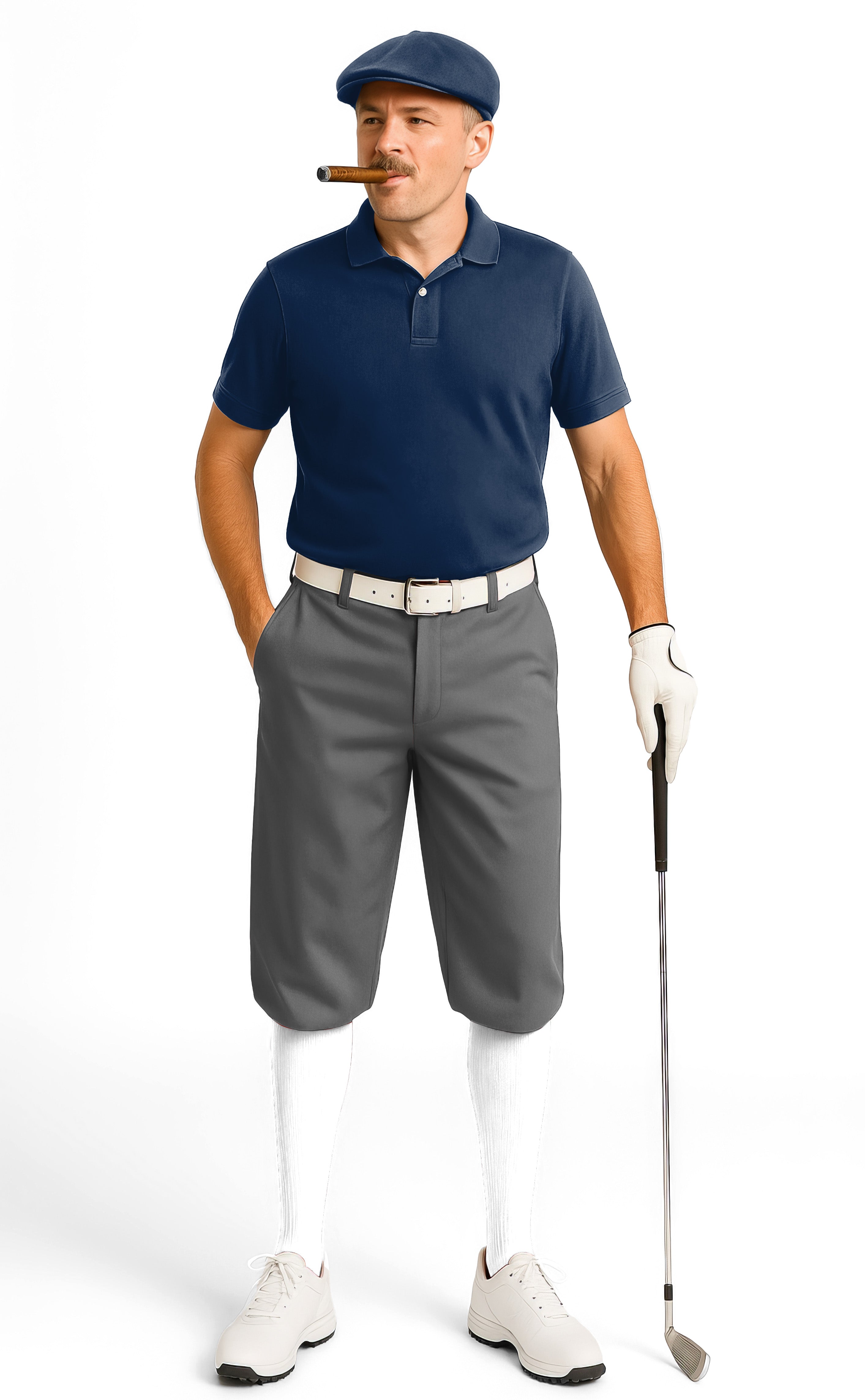 pure charcoal-Men's Golf Knickers Pants