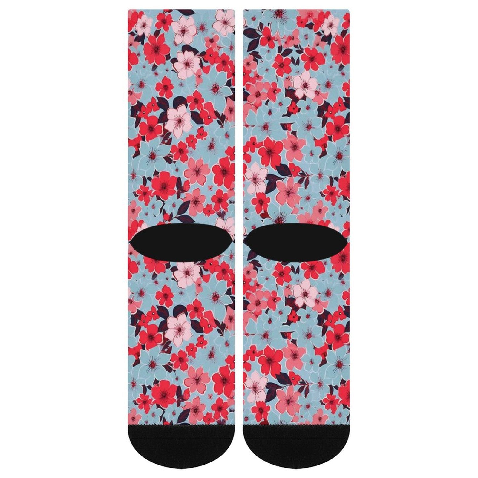 Tropical flowers Prined socks Gifts for Men Women