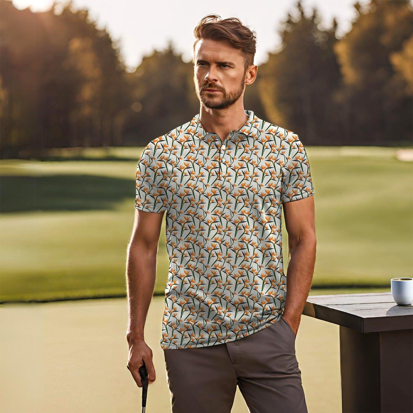 Birds of Paradise Men Golf Polo