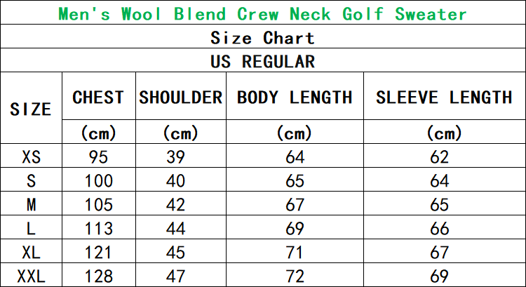 Men's Wool Blend Crew Neck Golf Sweater - Mens Khaki