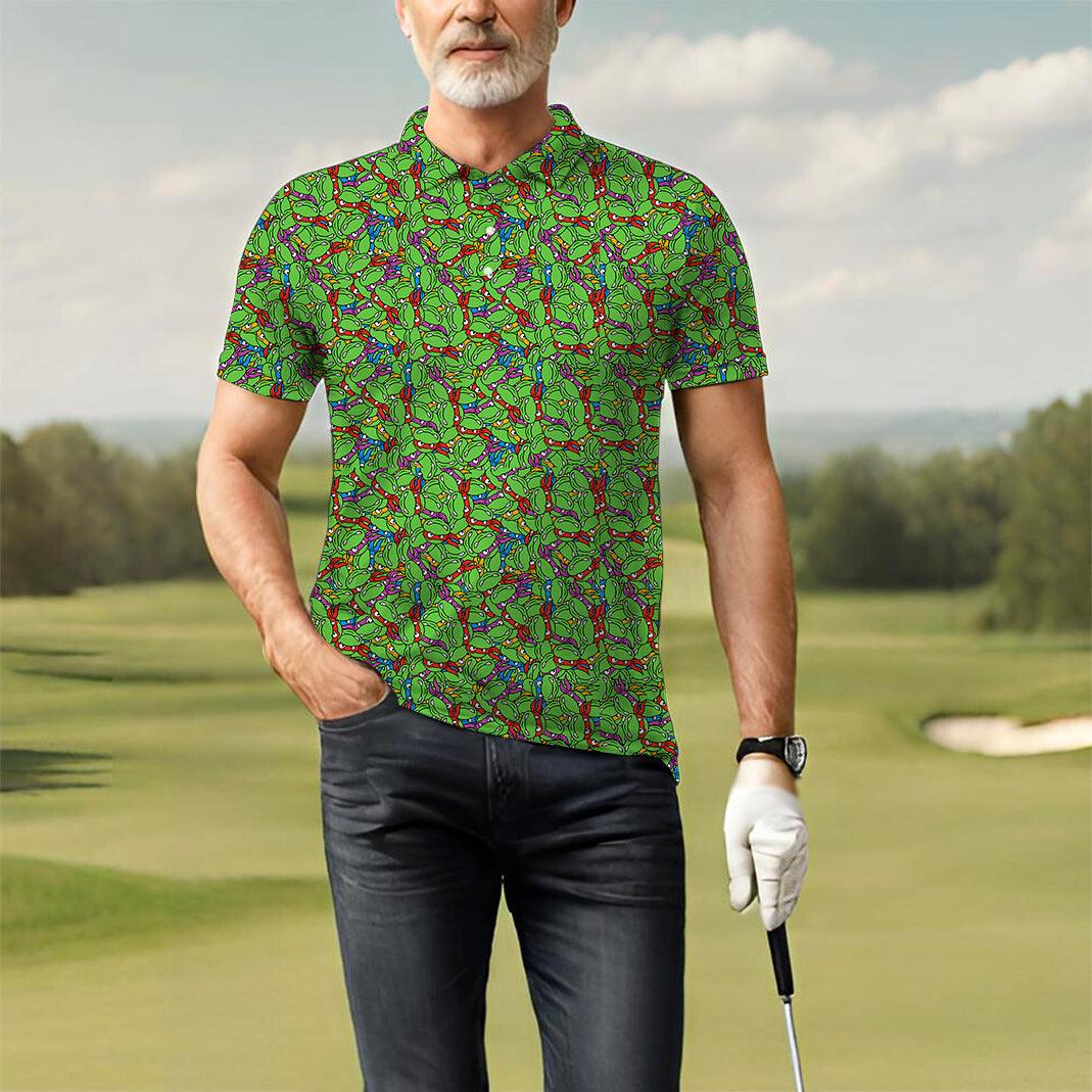 Men's golf polo-TMNT - Mean Green