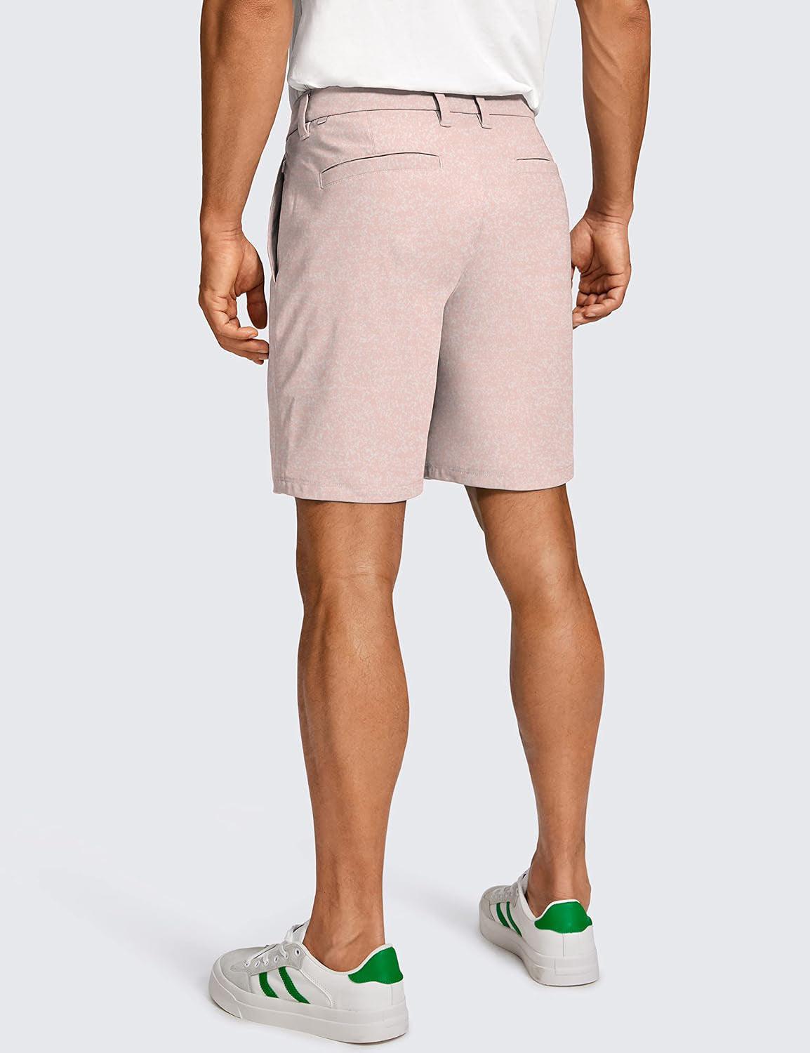 Men Peach Performance Golf Shorts