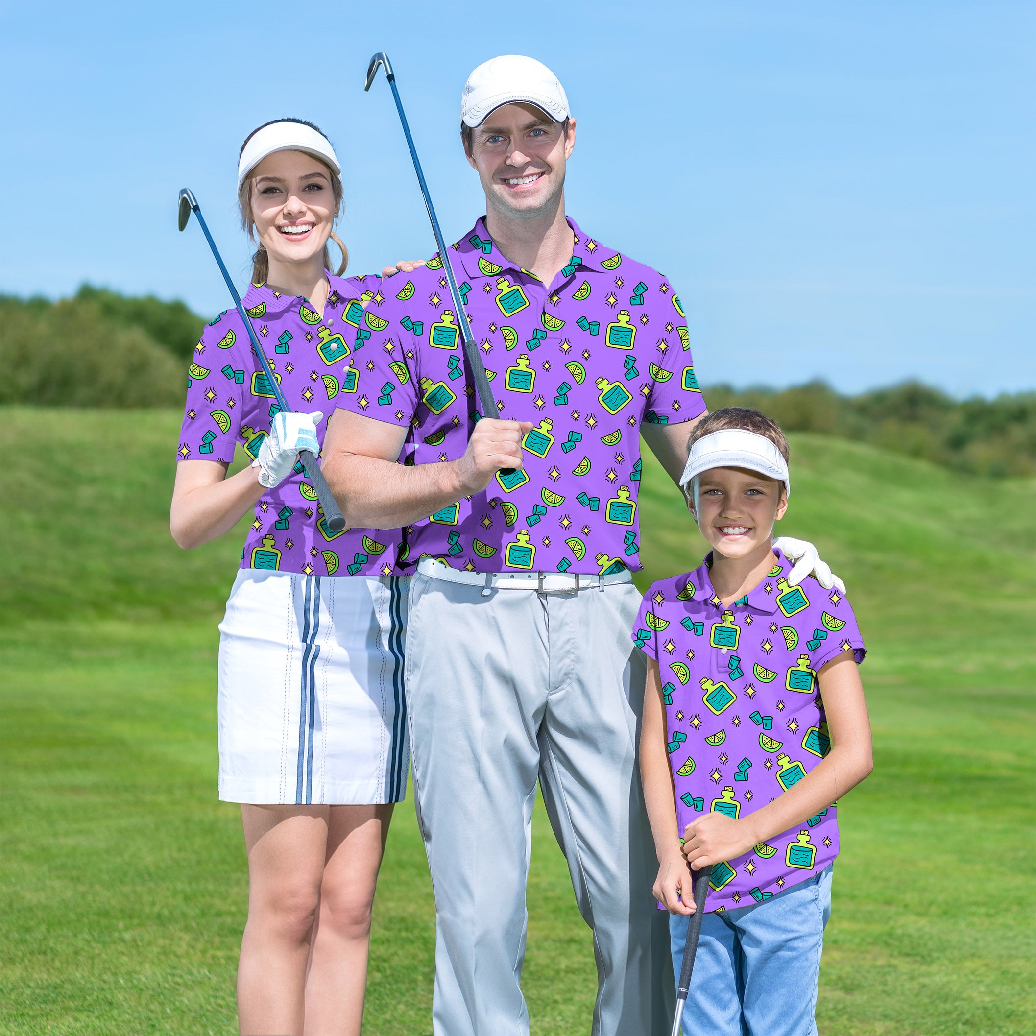 Golf Polo Couple Family set Shots