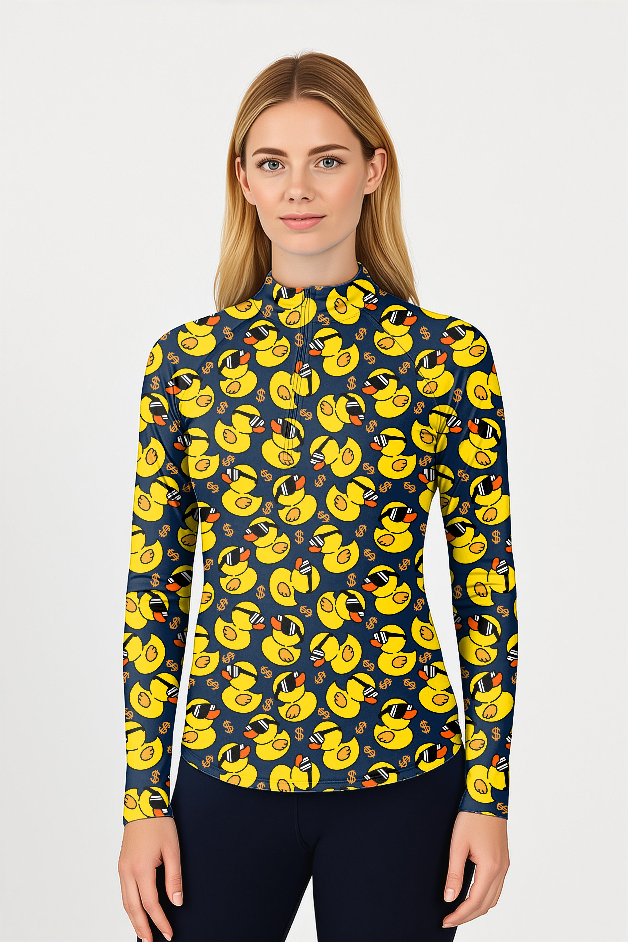 Yellow Duck  Women's Golf Active 3/4 Zip Top