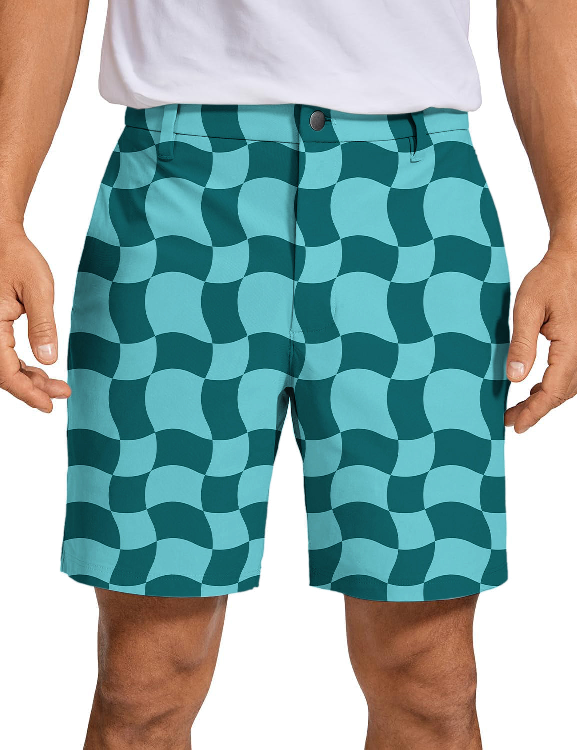 Men's Wavy SquareTanjirou Golf Shorts