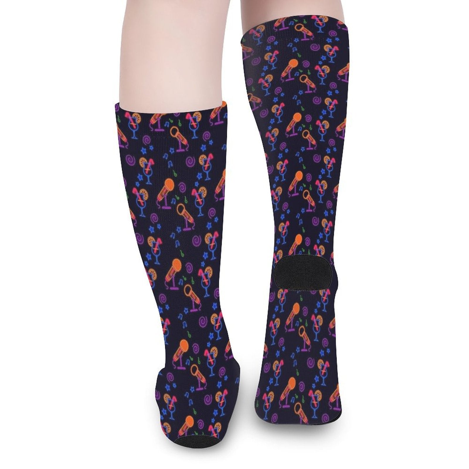 Neon Karaoke Prined socks Gifts for Men Women