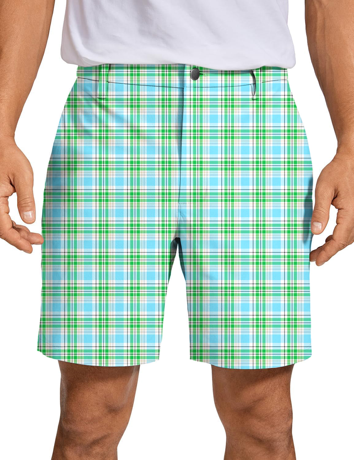 Men's Striped checkerboard Golf Shorts