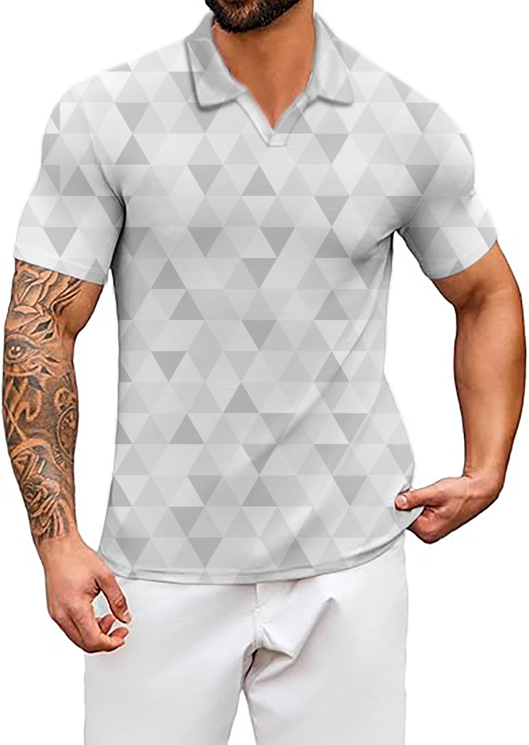 Men's Quicksilver V Neck Golf Polo Shirts
