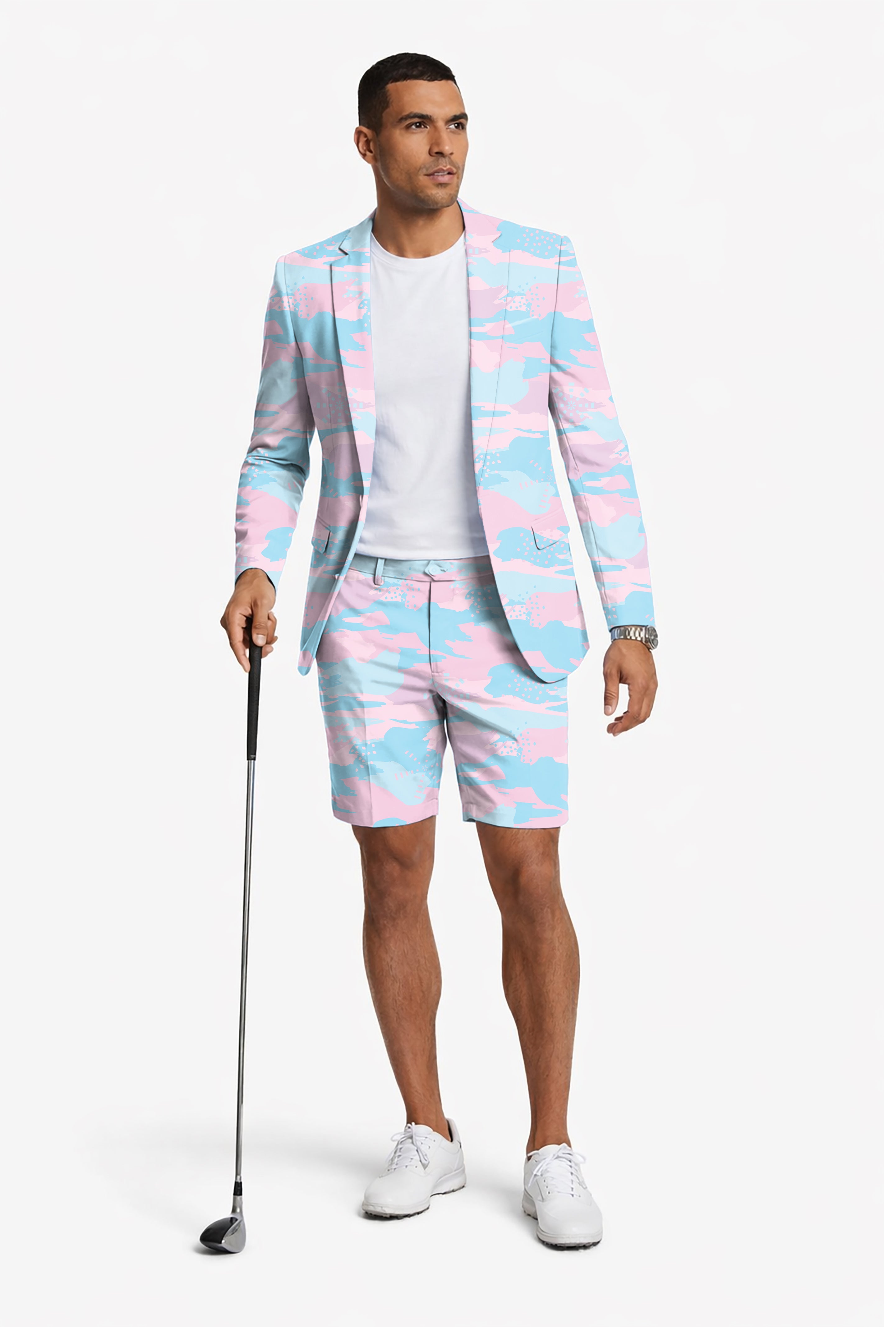 URBAN INSPIRED Men's Party Costumes-Theme Party 2pcs Suit set-Blazer Shorts
