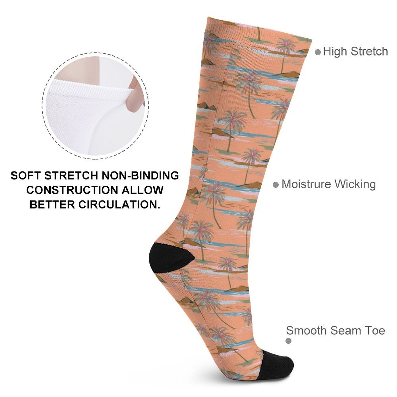 Sweet Palm tree Prined socks Gifts for Men Women