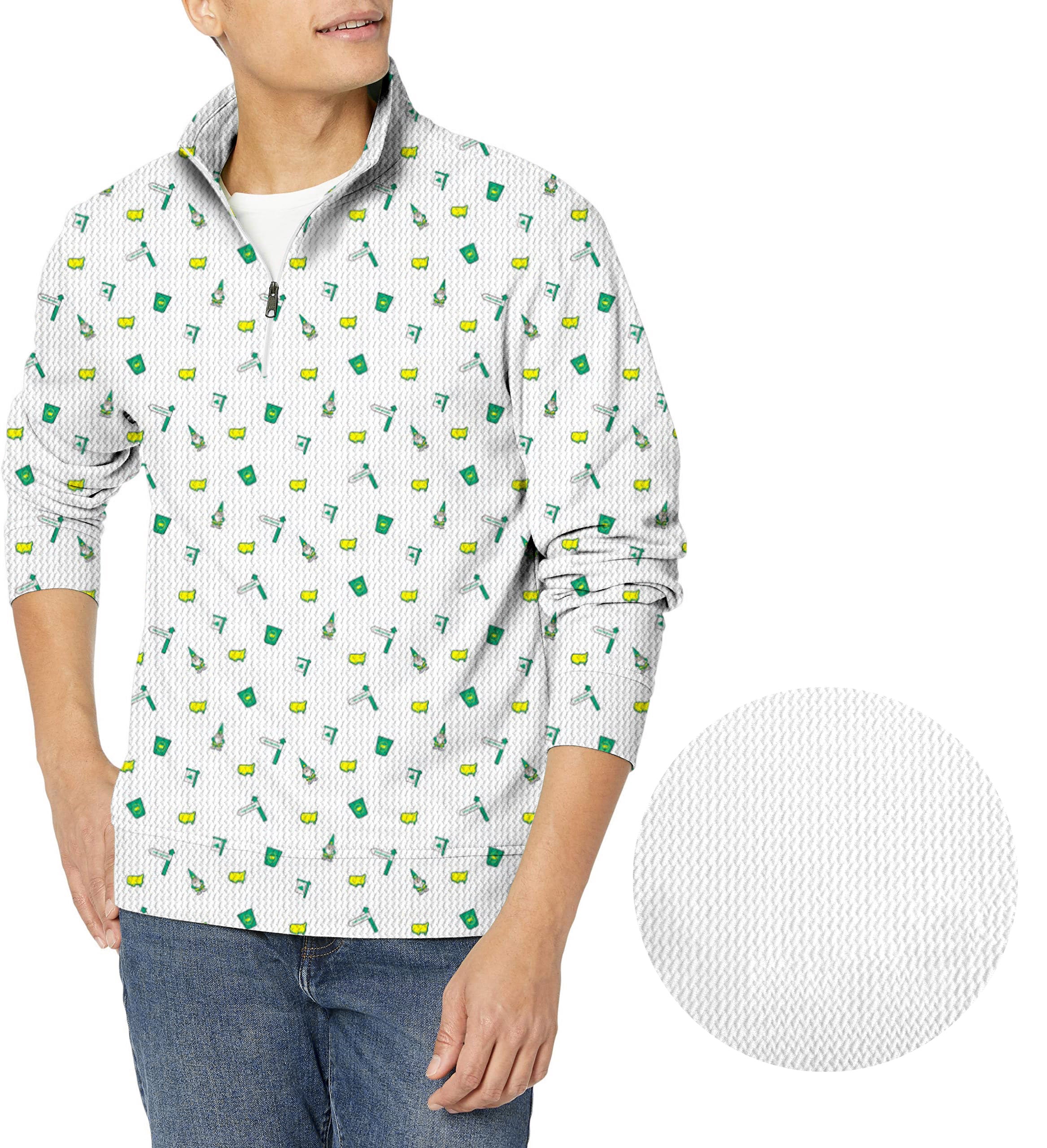 Master Lightweight Summer-Men's Golf Waffle Zipper Pullover