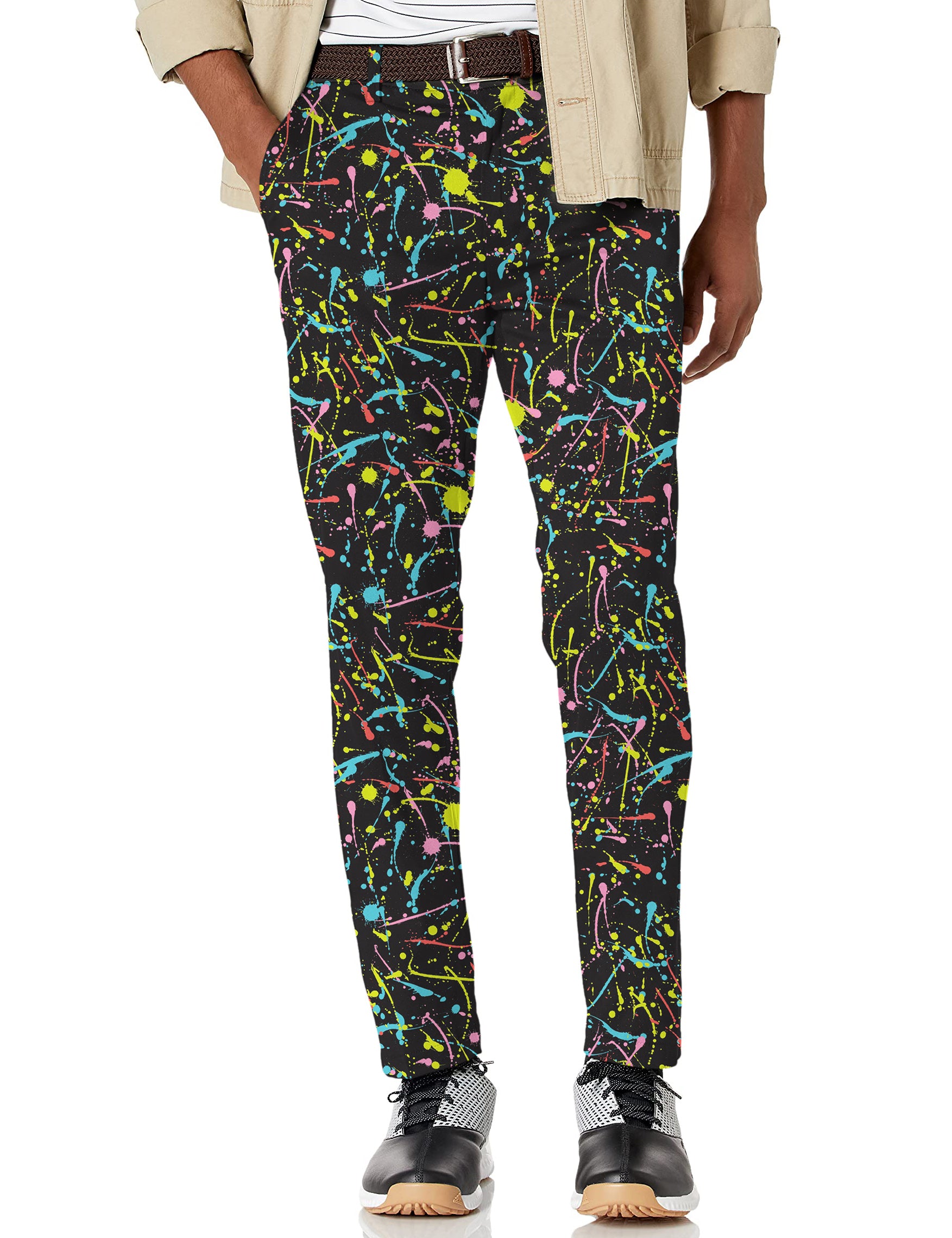 Men's PAINT SPLATTER Stretch Golf Pants