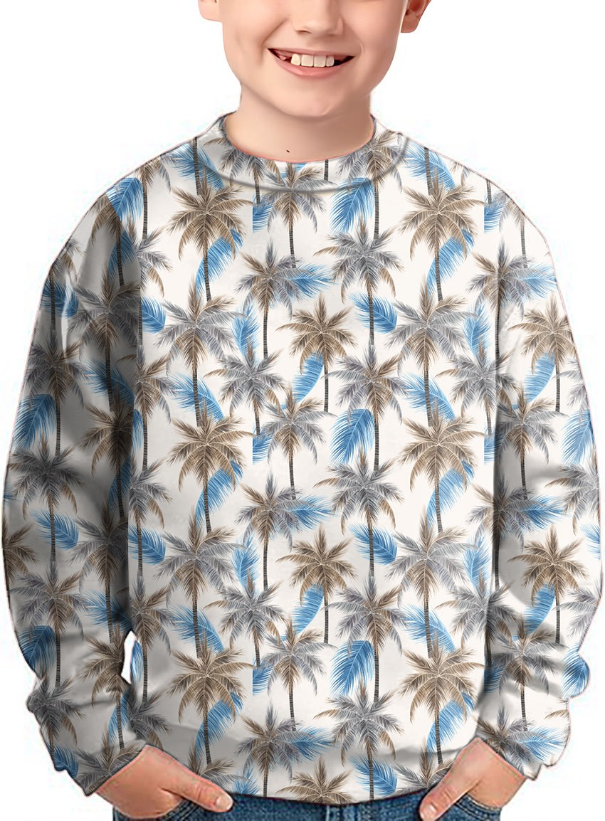 Palm Haven Crewneck Pullover Kids Ugly Sweater