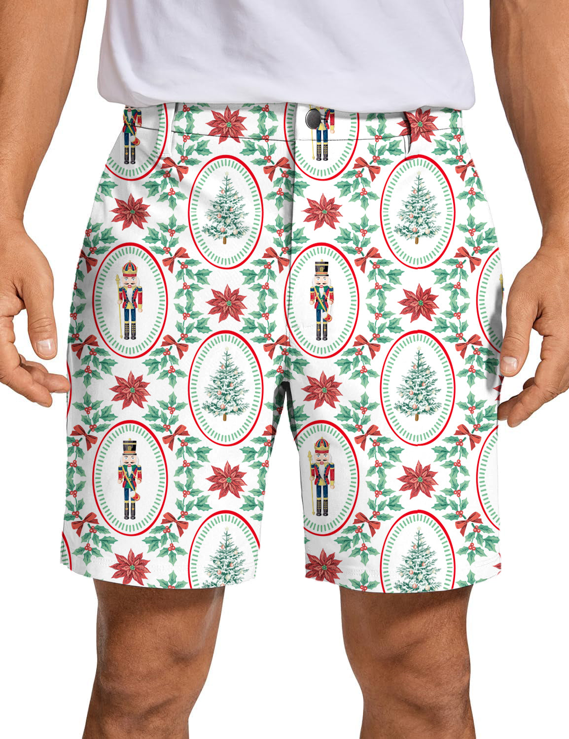 Men's Christmas Nutcracker Golf Shorts