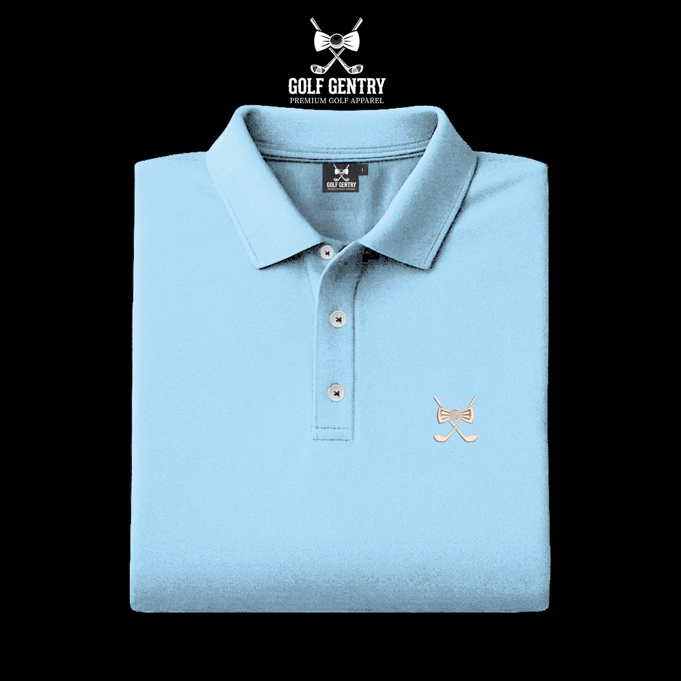 Men's Solid Color Custom Logo Golf Polo