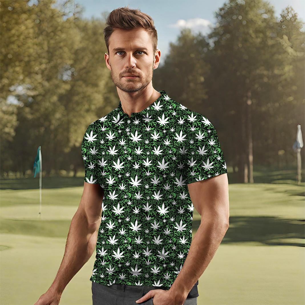 Men's Leafy Graffiti golf polo