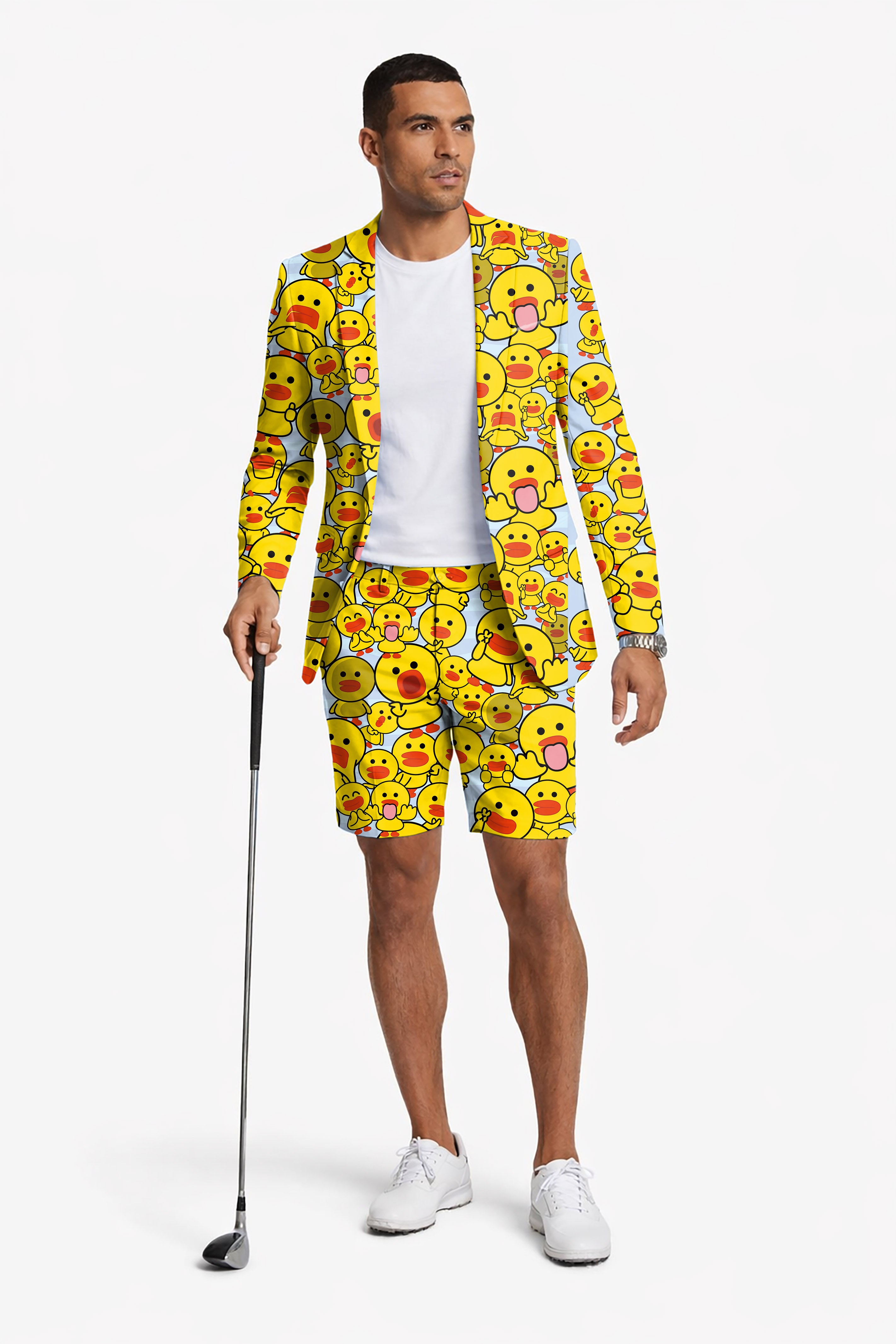 Yellow duck Men's Party Costumes-Theme Party 2pcs Suit set-Blazer Shorts
